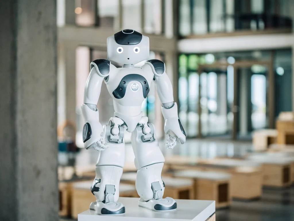 NAO Roboter - Roboter mit menschlichen Zügen - Arme, Beine, Torso, Kopf und Augen